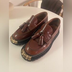 Sandro Brown Leather Loafers